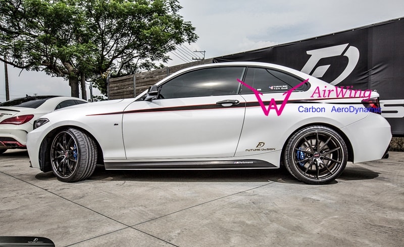 BMW F22 M-TECH Performance carbon side skirt splitter 2