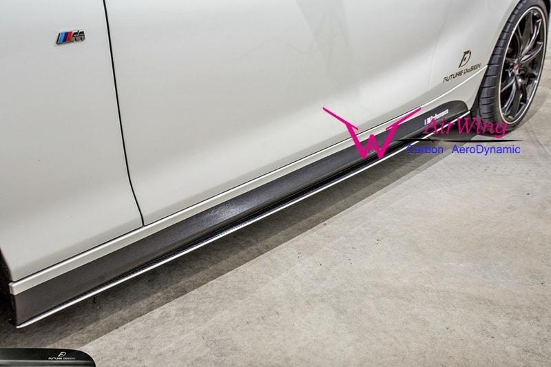 BMW F22 M-TECH Performance carbon side skirt splitter 4
