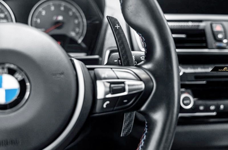BMW F87 M2 M2C - Matt Carbon Steering Wheel Shift Paddle 02