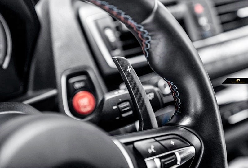 BMW F87 M2 M2C - Matt Carbon Steering Wheel Shift Paddle 03