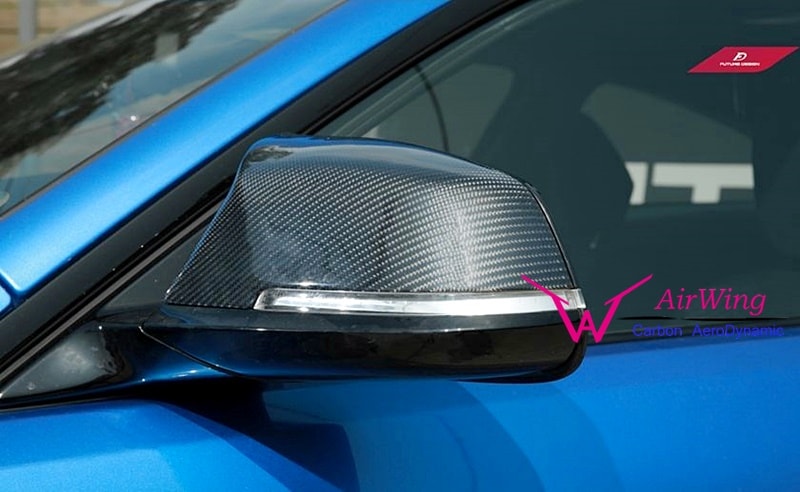 Gloss Black Carbon Look Mirror Cap Covers For BMW 4 Series F32 F33 F36, M4 Style