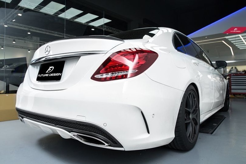Euromotorsport Gloss Black A-Style Trunk Spoiler – ABS Direct Fit For MB W205 Sedan