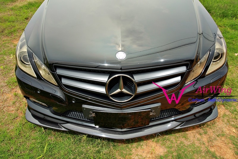 AIRWING CO.,LTD. - Products - W207 - GODHAND style Carbon Front Lip Spoiler  - Carbon Aerodynamic - Mercedes-Benz